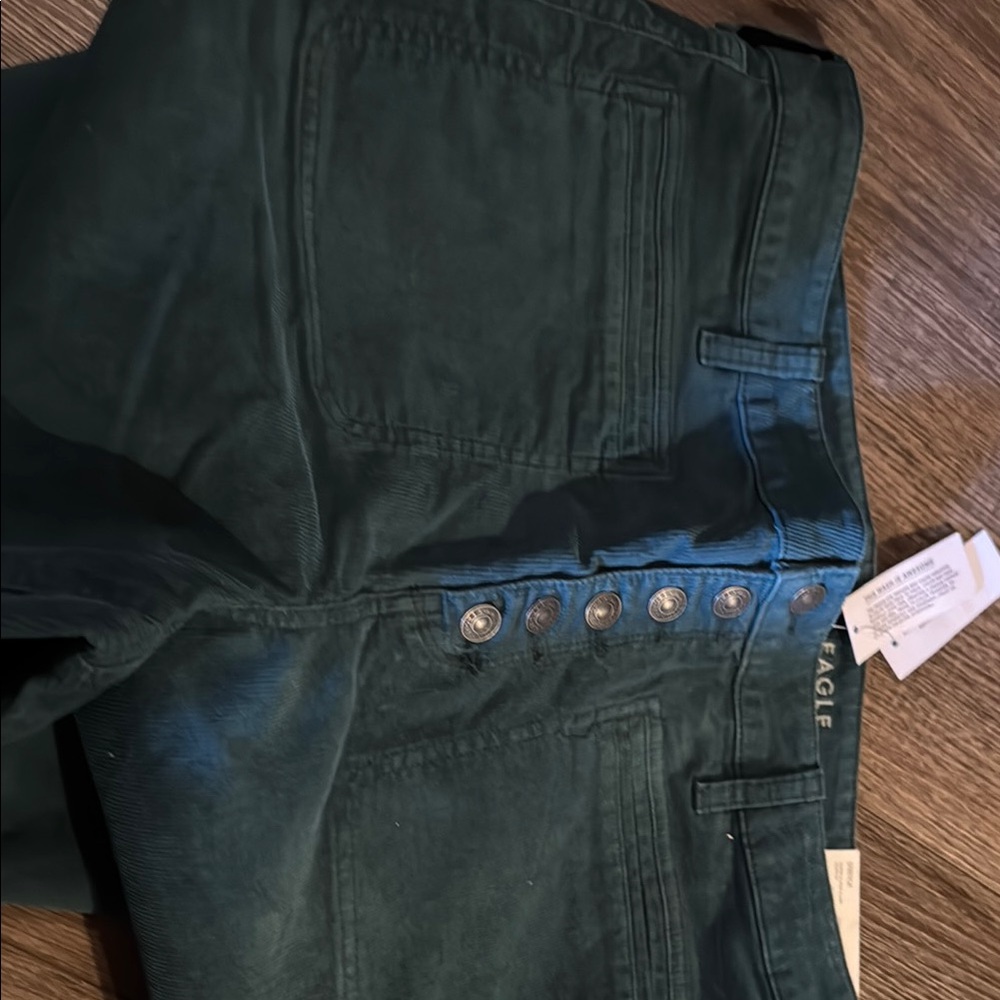 American Eagle Green High-Waisted Pants